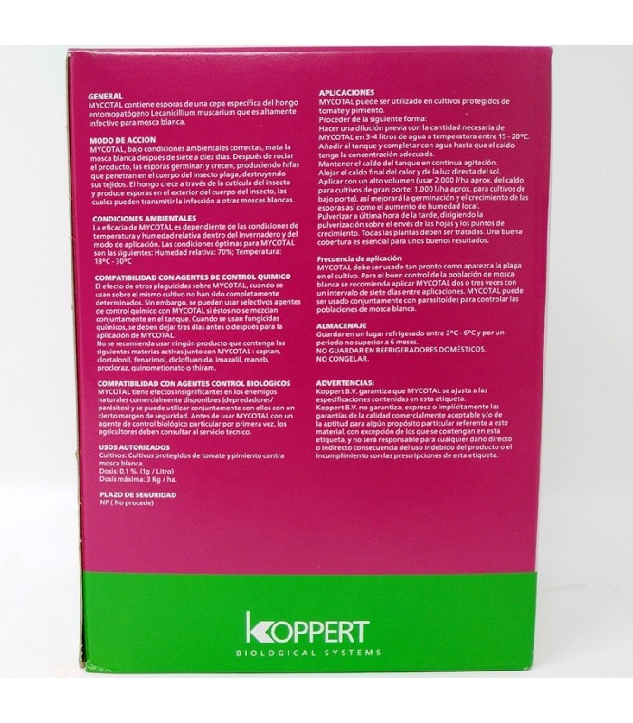 mycotal koppert insecticida microbiano