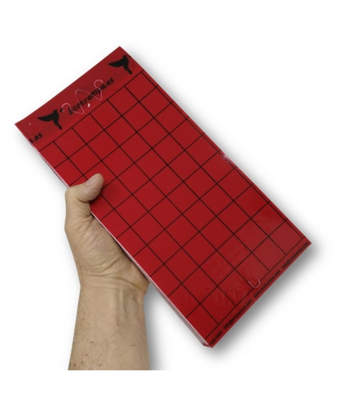 PLACA ROJA individual 15x30 cm (50 Ud)