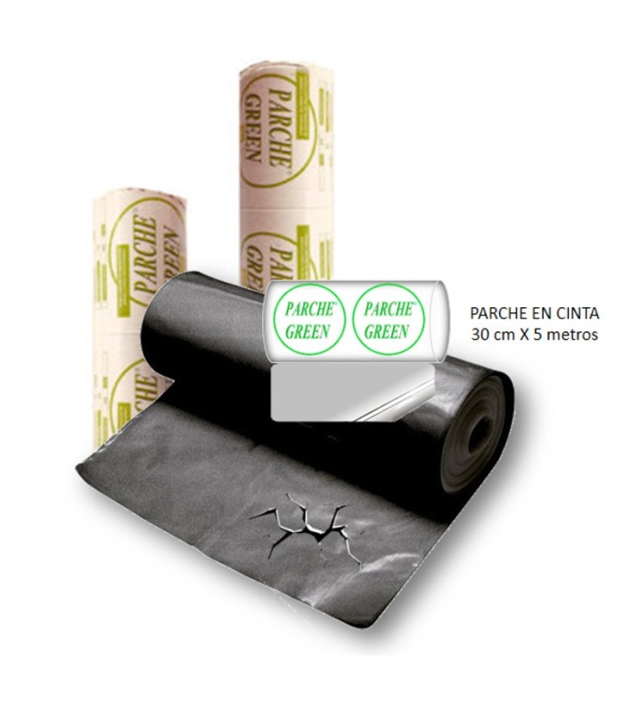 PARCHEGREEN PLÁSTICO NEGRO BALSAS 30cmx5m