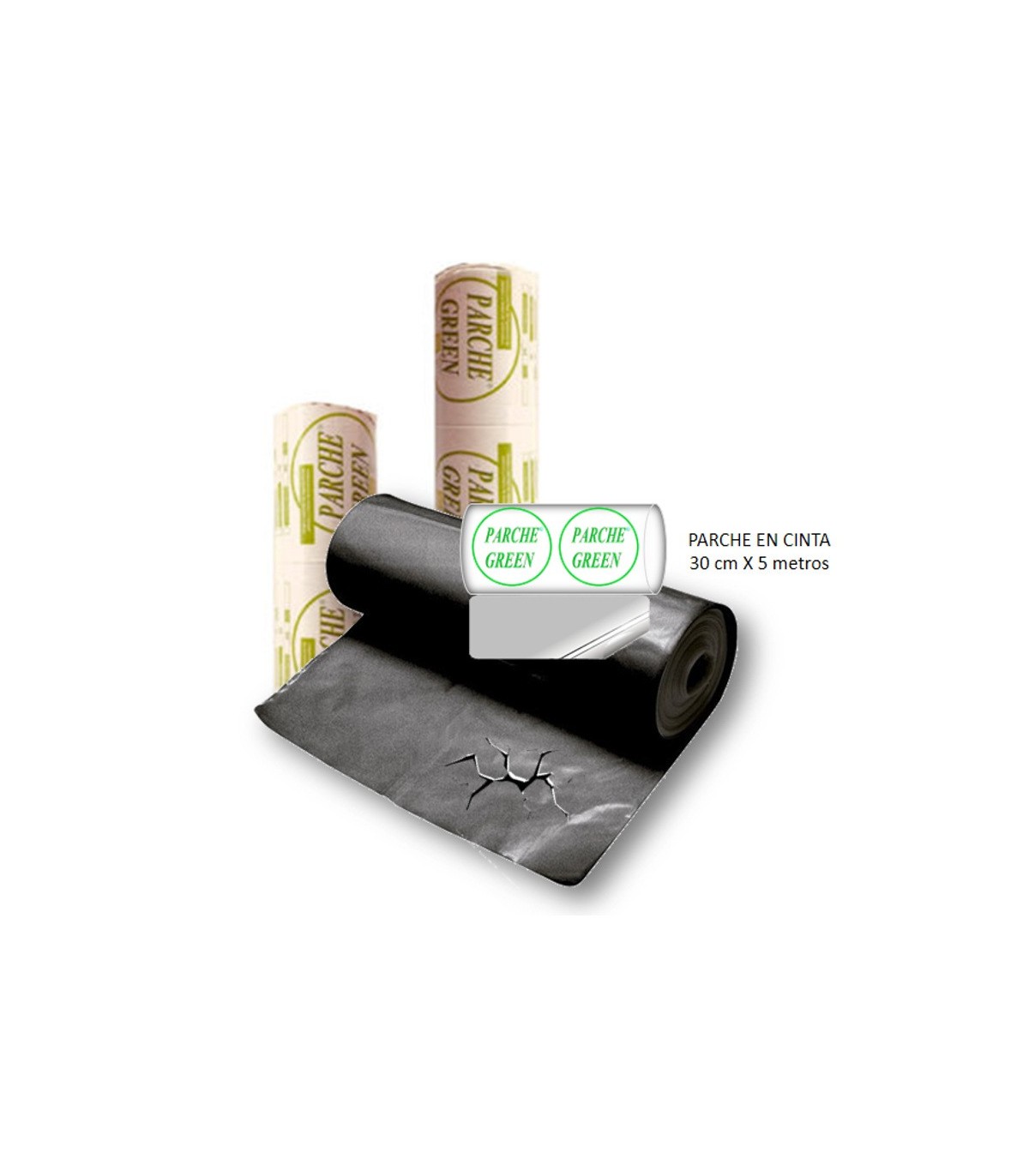 PARCHEGREEN PLÁSTICO NEGRO BALSAS 30cmx5m
