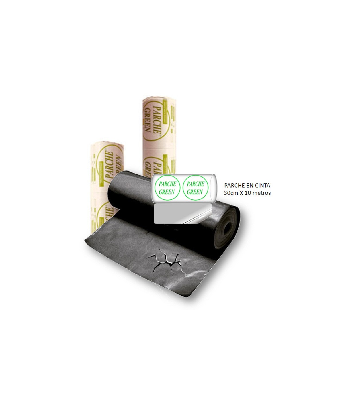 PARCHEGREEN PLÁSTICO NEGRO BALSAS 30cmx5m