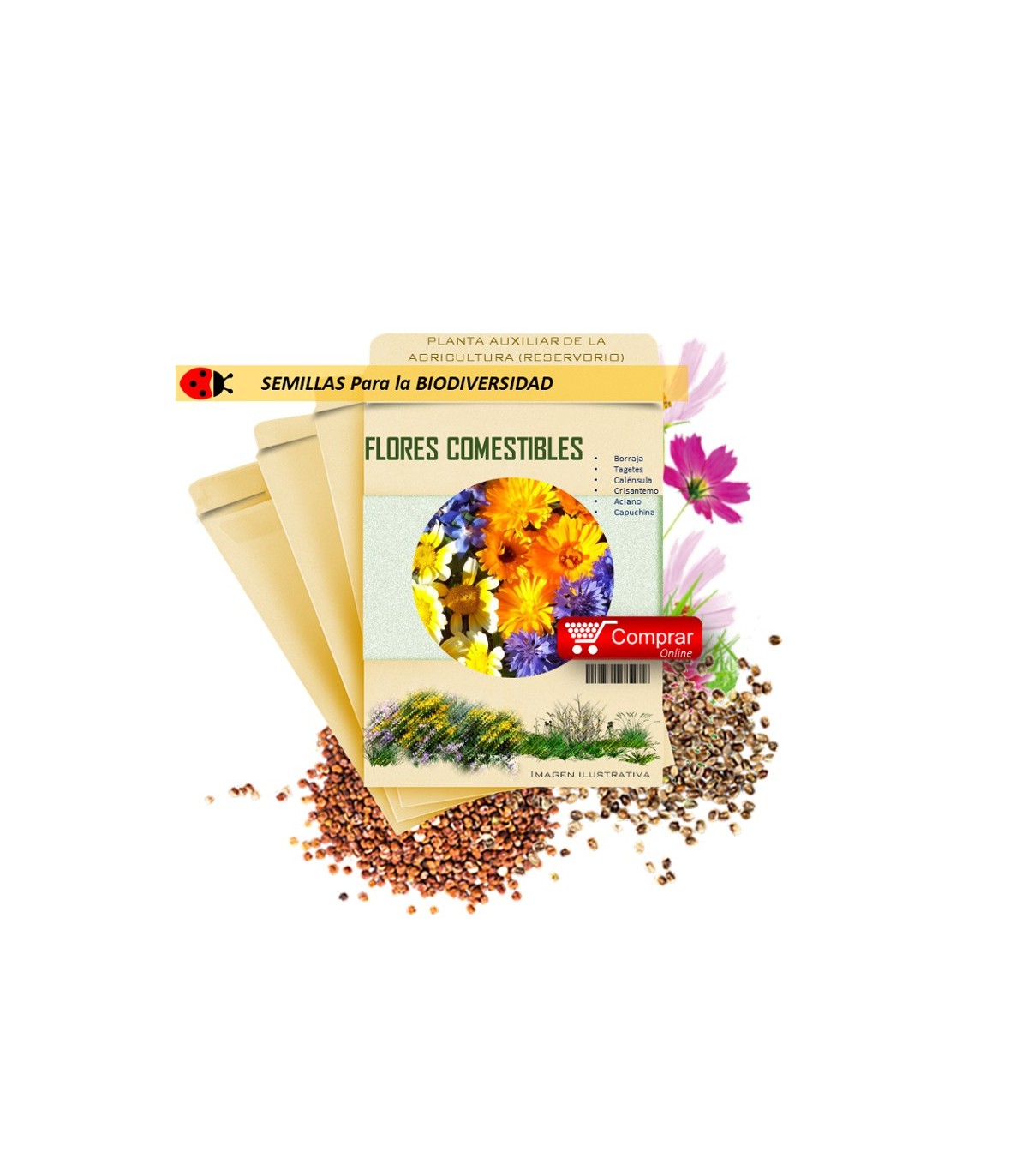 FLORES COMESTIBLES semillas x 5 g