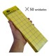 Placa amarilla individual CBi 10 x 30 cm (50 ud)