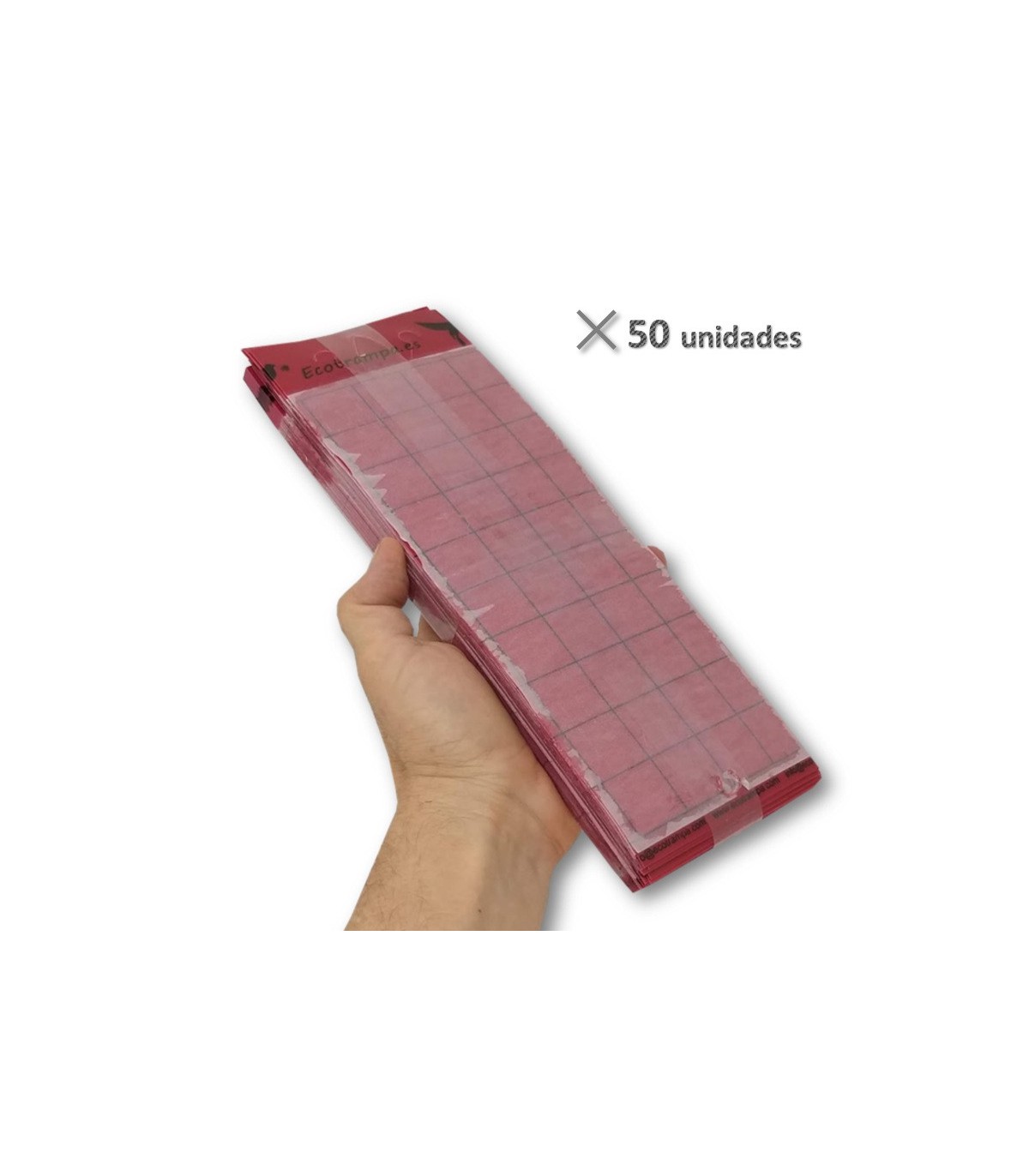 PLACA ROJA 10 x 30 cm individual (paquete de 50 Ud)
