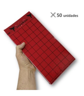 PLACA ROJA individual 15x30 cm (50 Ud)