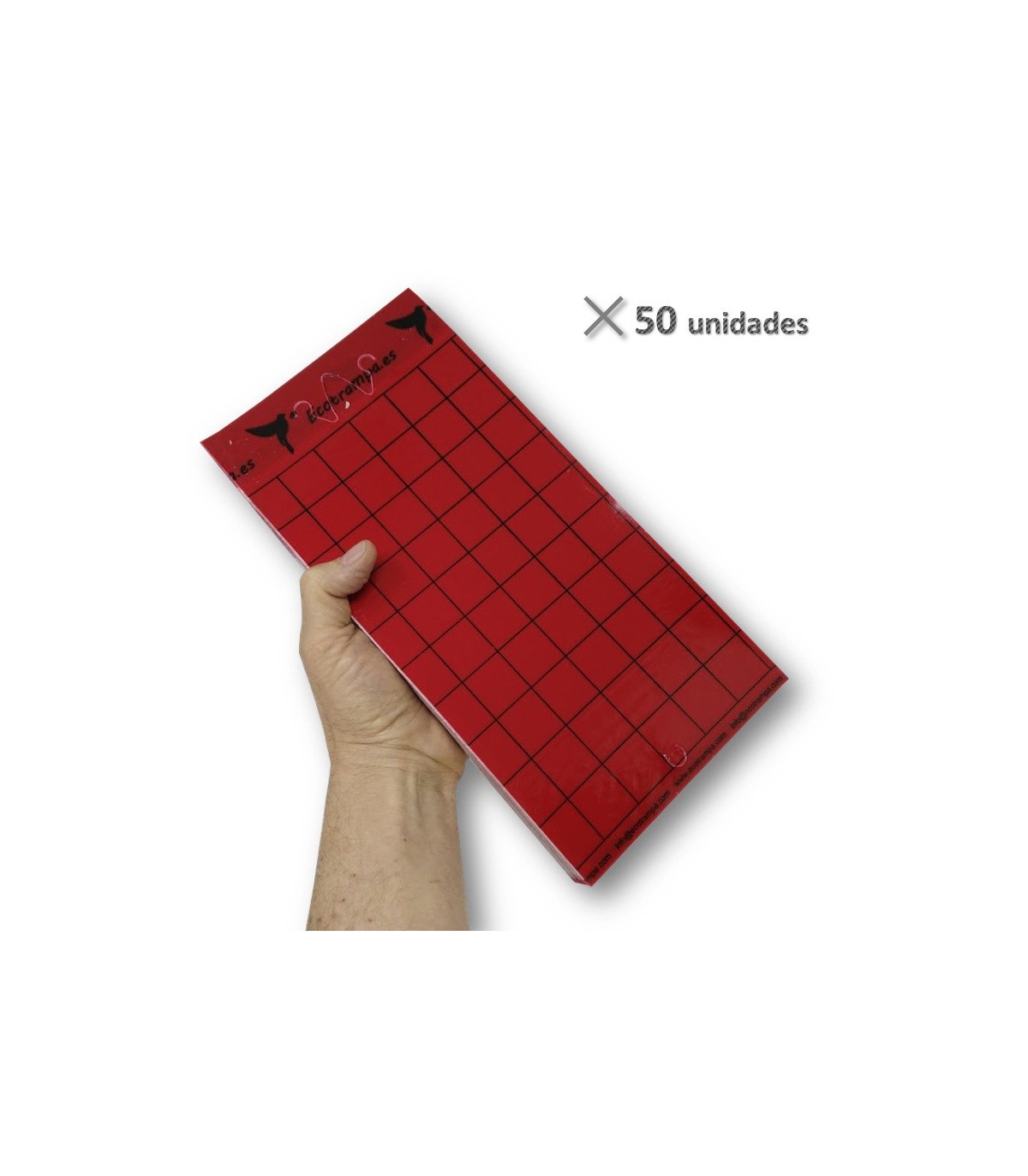 PLACA ROJA individual 15x30 cm (50 Ud)