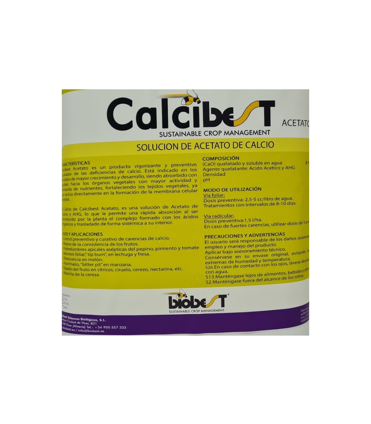 CALCIBEST 5L preventivo y corrector de calcio