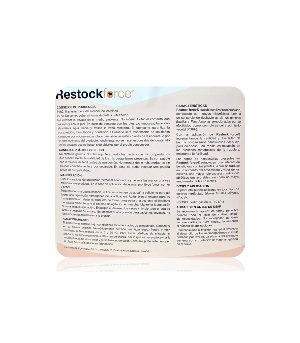 RESTOCK FORCE 5L biofertilizante microbiano