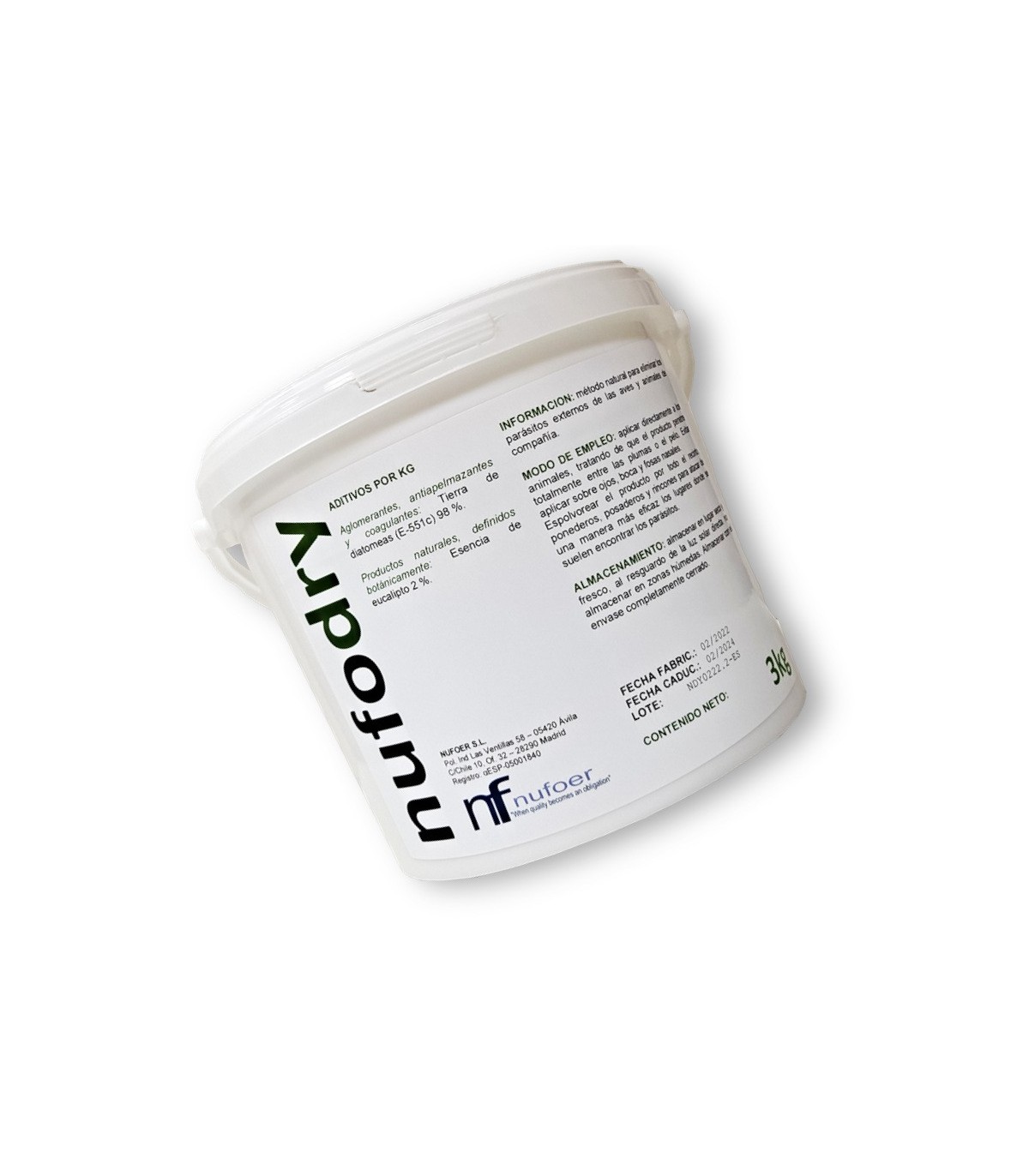 NUFODRY antiparasitario externo de aves y animales de compañía