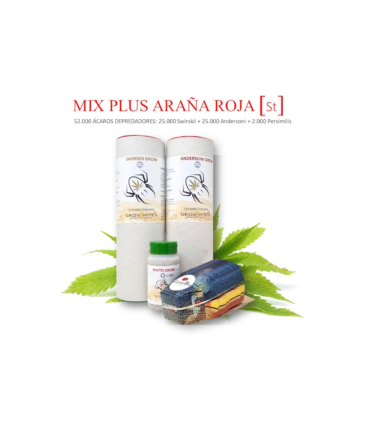 MIX PLUS ARAÑA ROJA andercontrol 25000 + swircontrol 25000 + persimilis 2000