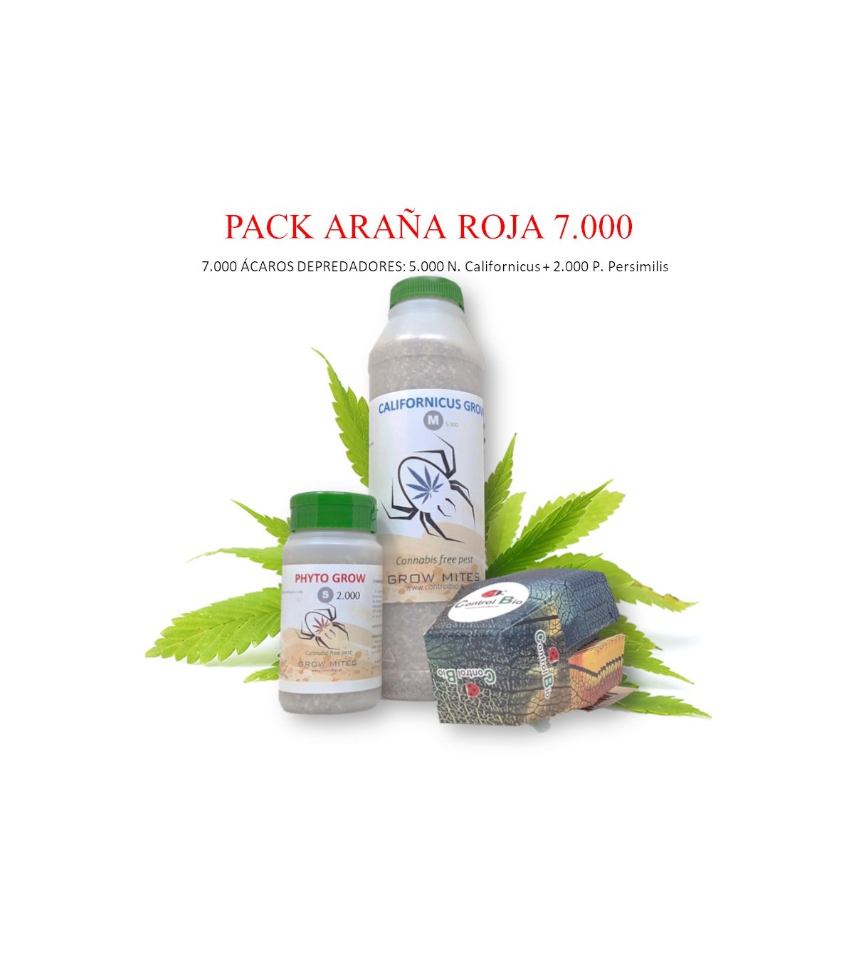 PACK ARAÑA ROJA 7.000 [ST] 5.000 Californicus + 2.000 Persimilis