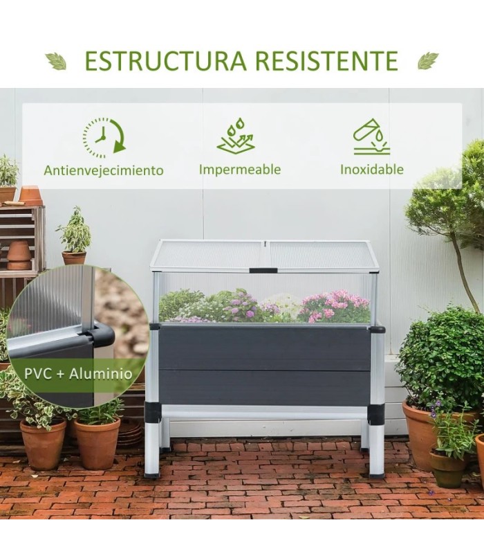 HUERTO URBANO ELEVADO CON INVERNADERO