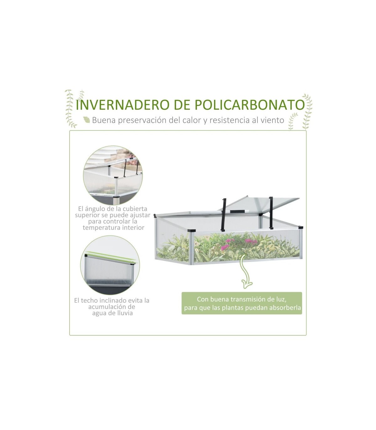HUERTO URBANO ELEVADO CON INVERNADERO