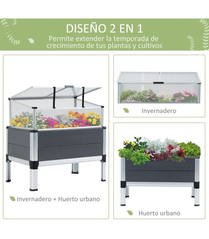 HUERTO URBANO ELEVADO CON INVERNADERO