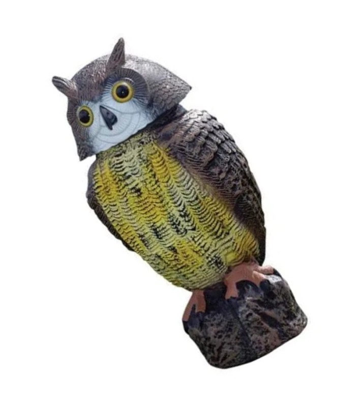 BUHO ESPANTAPÁJAROS eólico gris