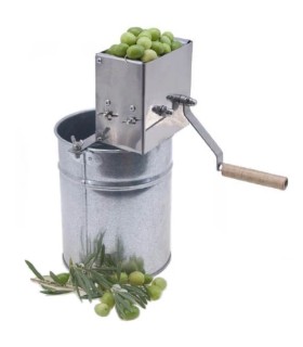 MÁQUINA para rajar aceitunas con cubo