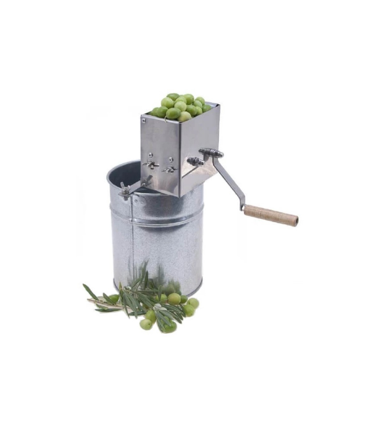 MÁQUINA para rajar aceitunas con cubo