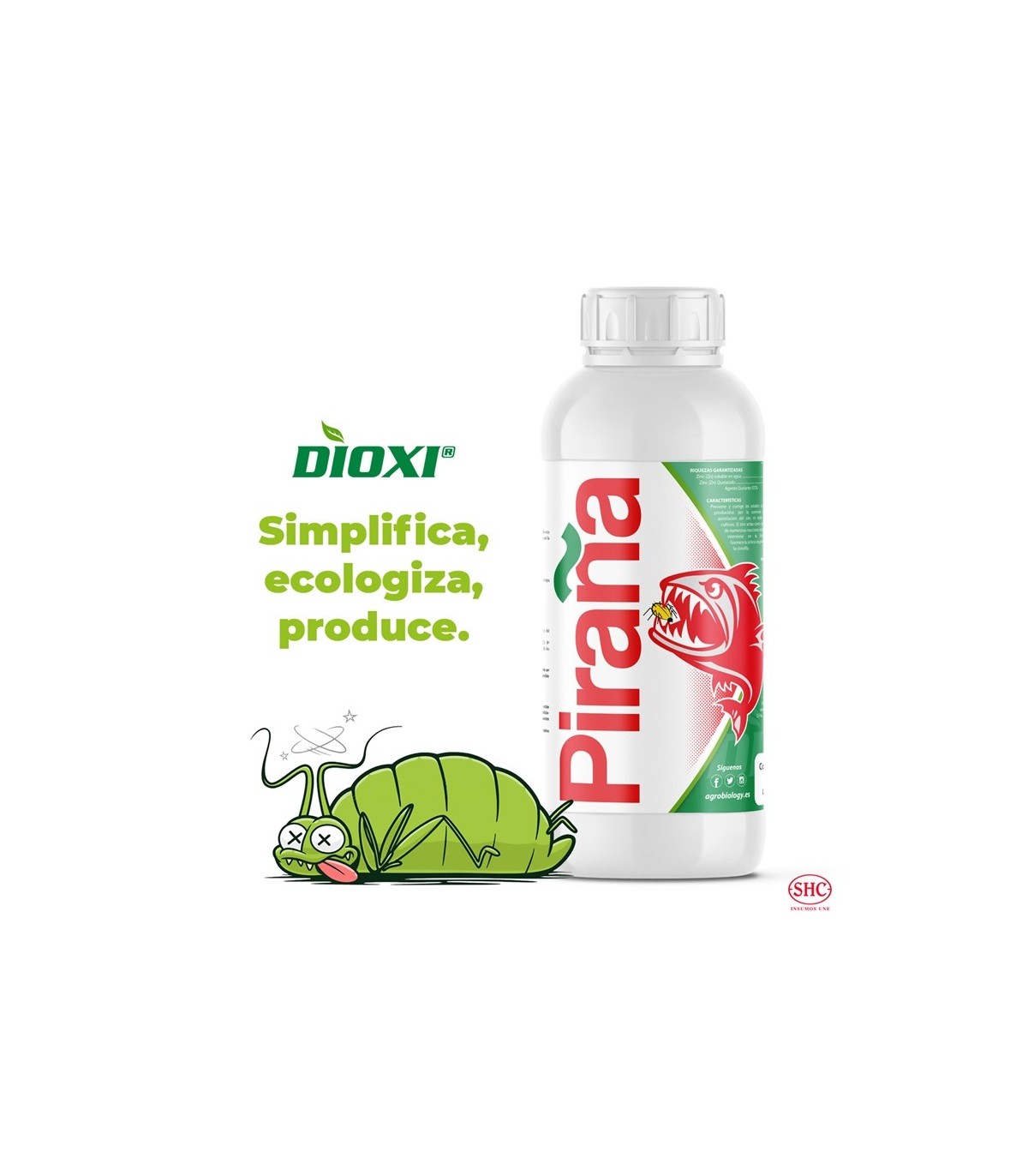 DIOXI PIRAÑA 5L sistémico ecológico frente a pulgón