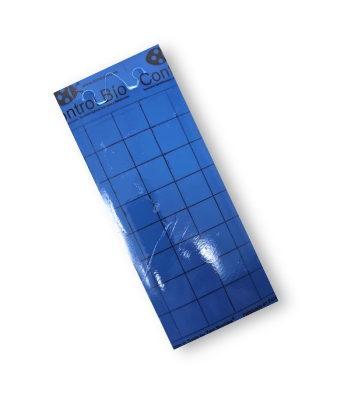 PLACA AZUL 10 x 25 cm individual