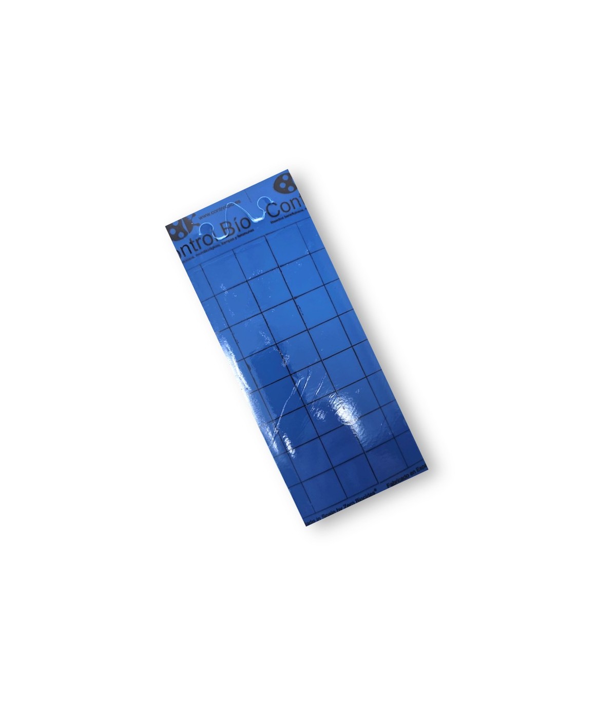 PLACA AZUL 10 x 25 cm individual