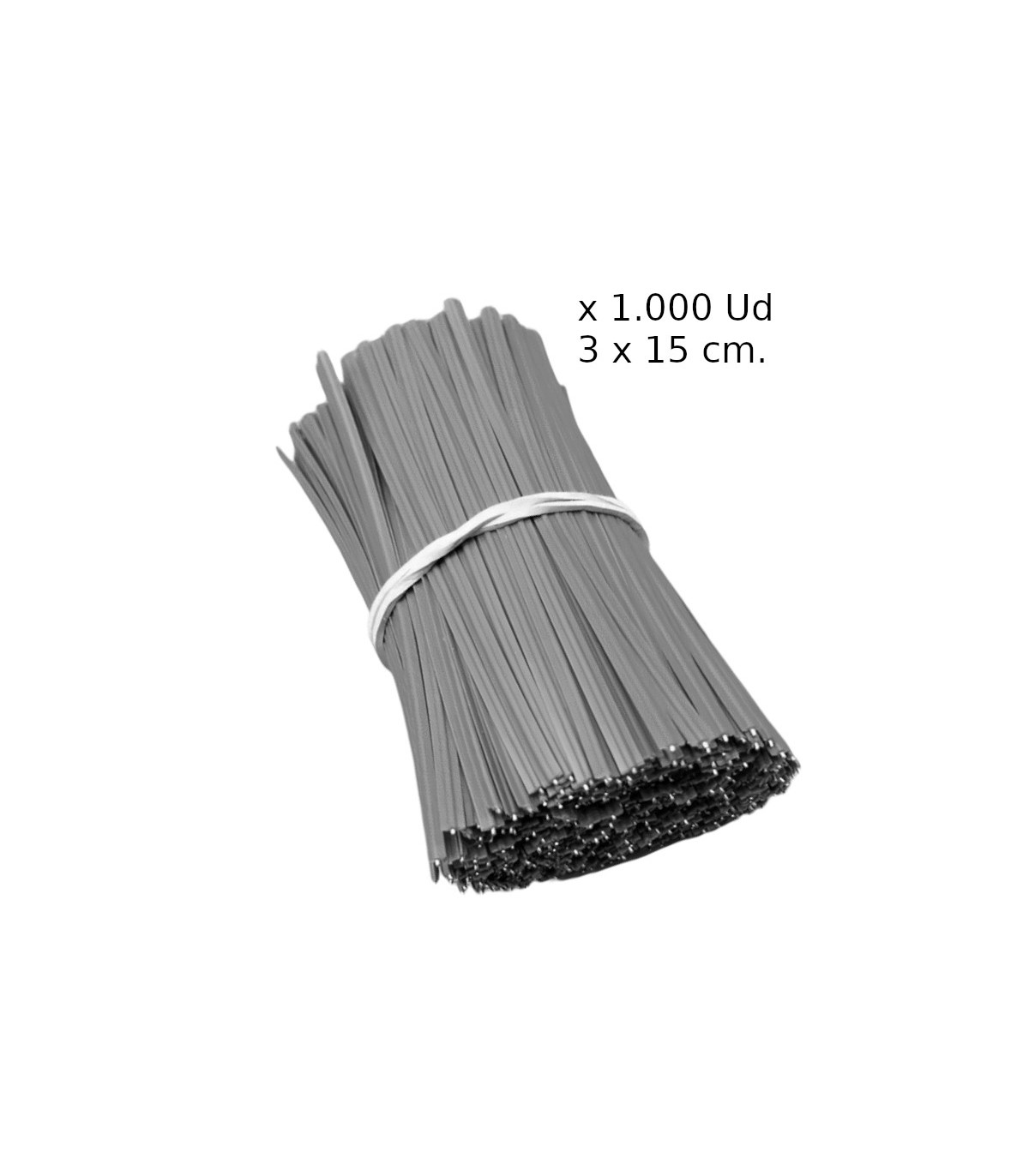 TIRAS DE ALAMBRE PLASTIFICADO 3x15cm