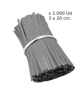 TIRAS DE ALAMBRE PLASTIFICADO 3x20cm