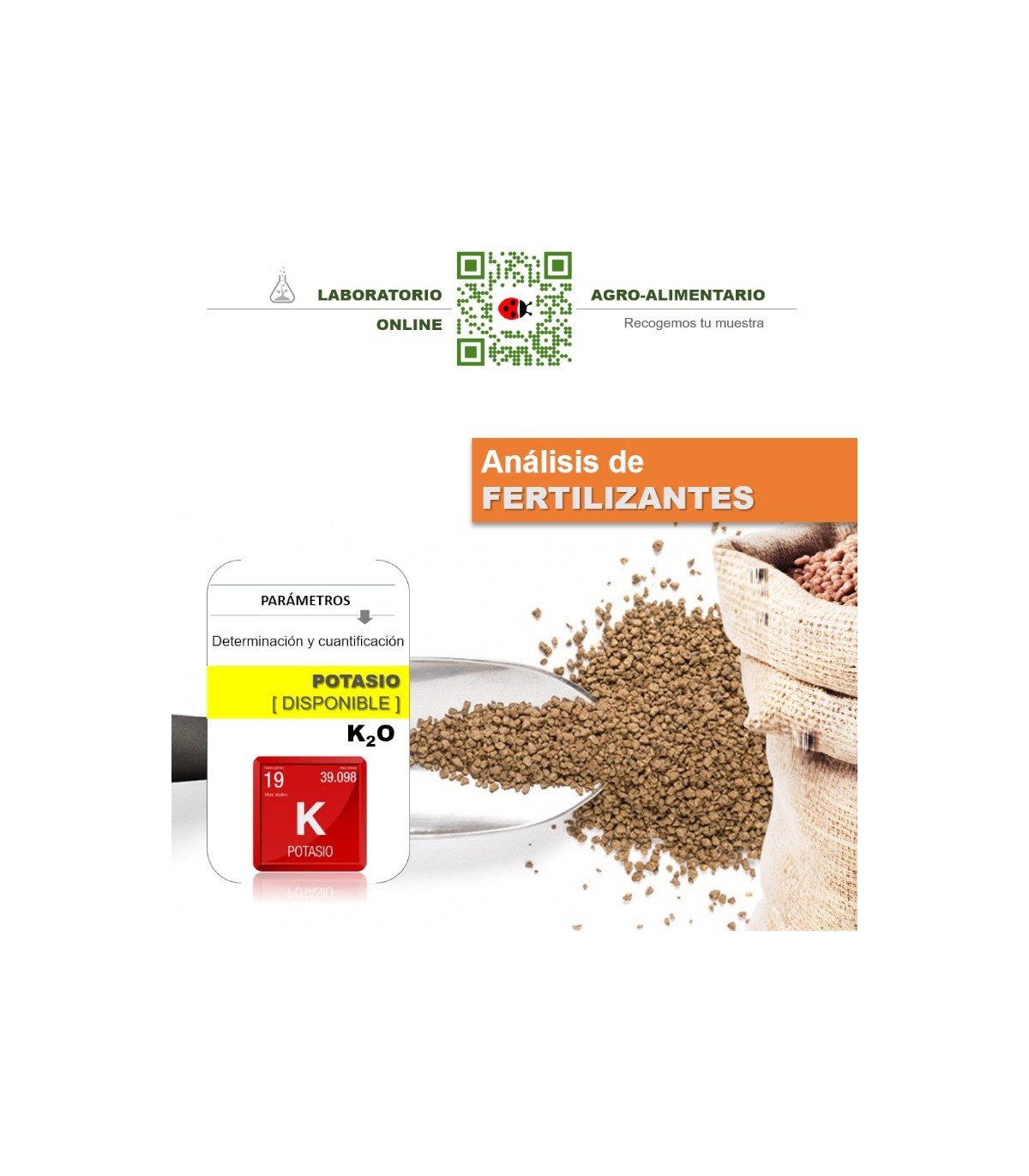 Análisis de Potasio Disponible (K2O) en Abonos | Laboratorio