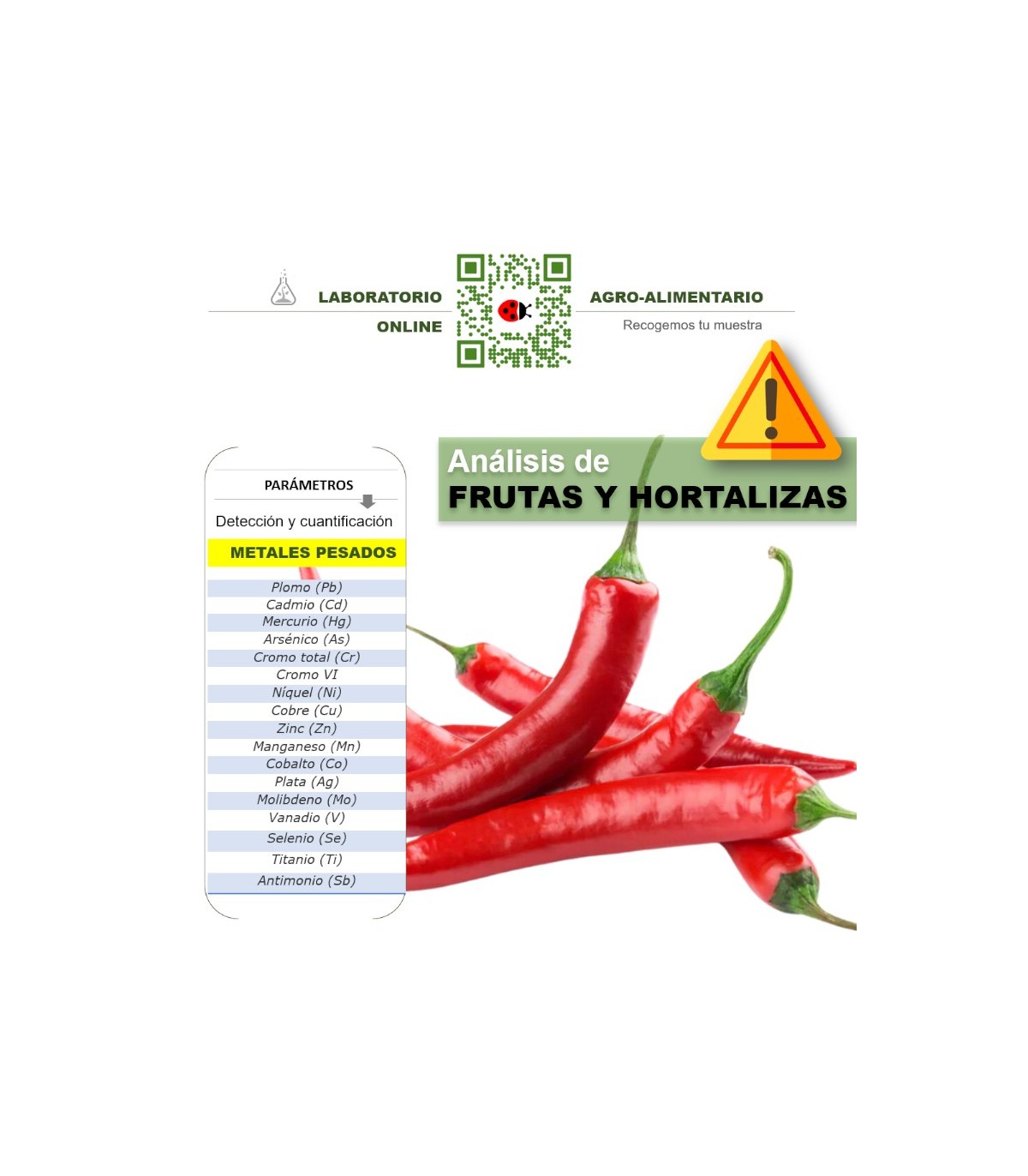 DETECCIÓN DE METALES PESADOS EN FRUTAS Y HORTALIZAS