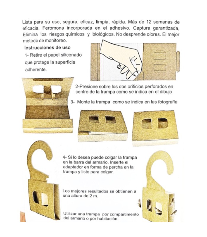 TRAMPA PARA POLILLAS DE LA ROPA (X4 UD)