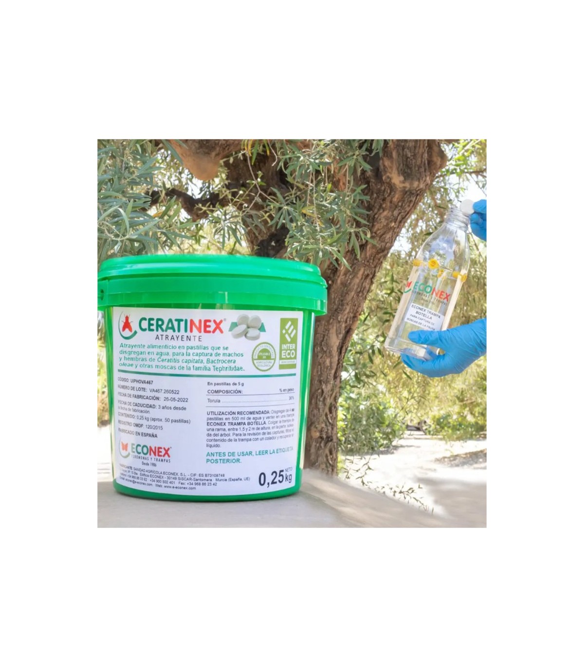 CERATINEX® ATRAYENTE  para moscas de la fruta en pastillas  0,25 KG