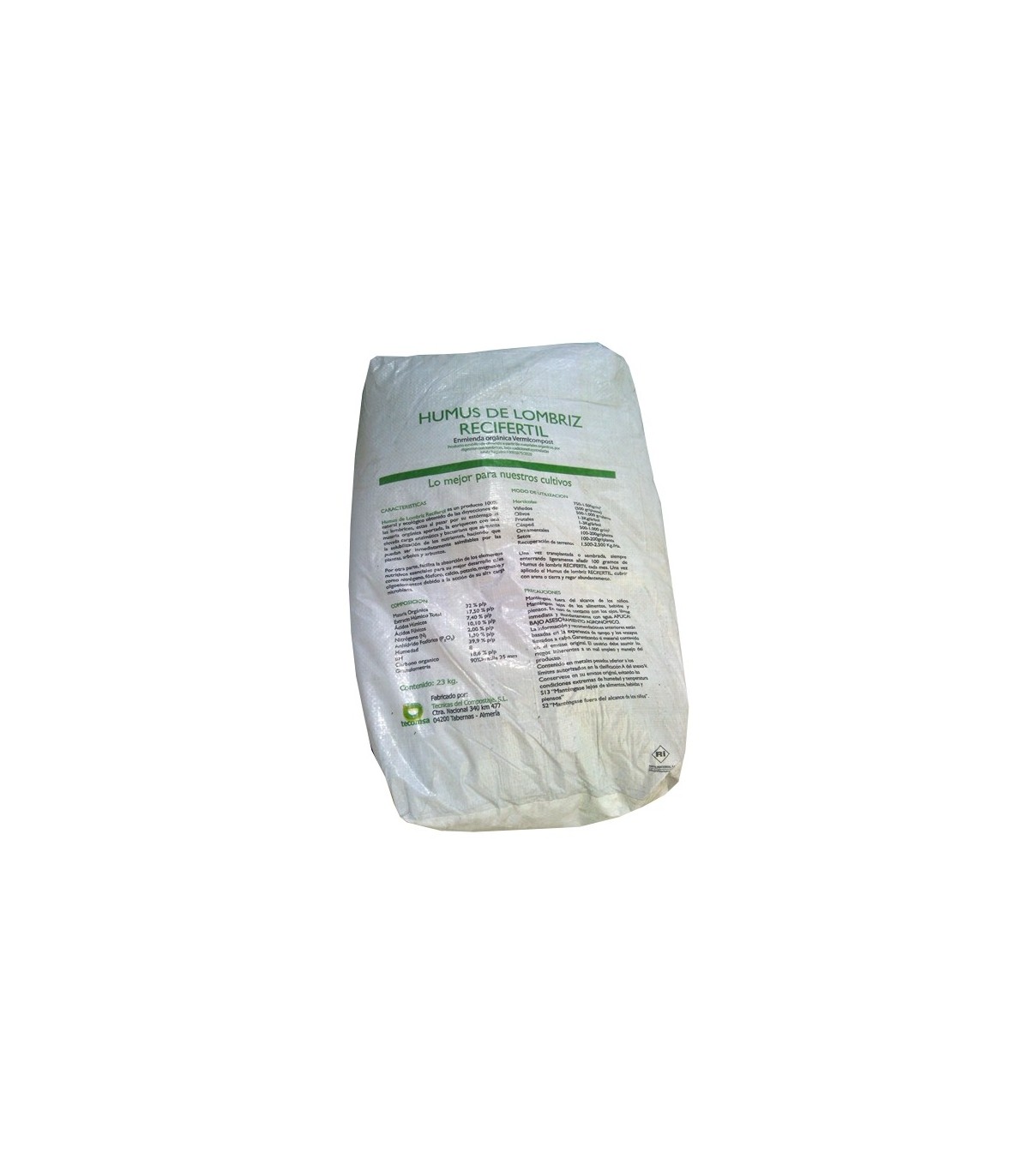 humus de lombriz RECIFERTIL  saco 23 kg