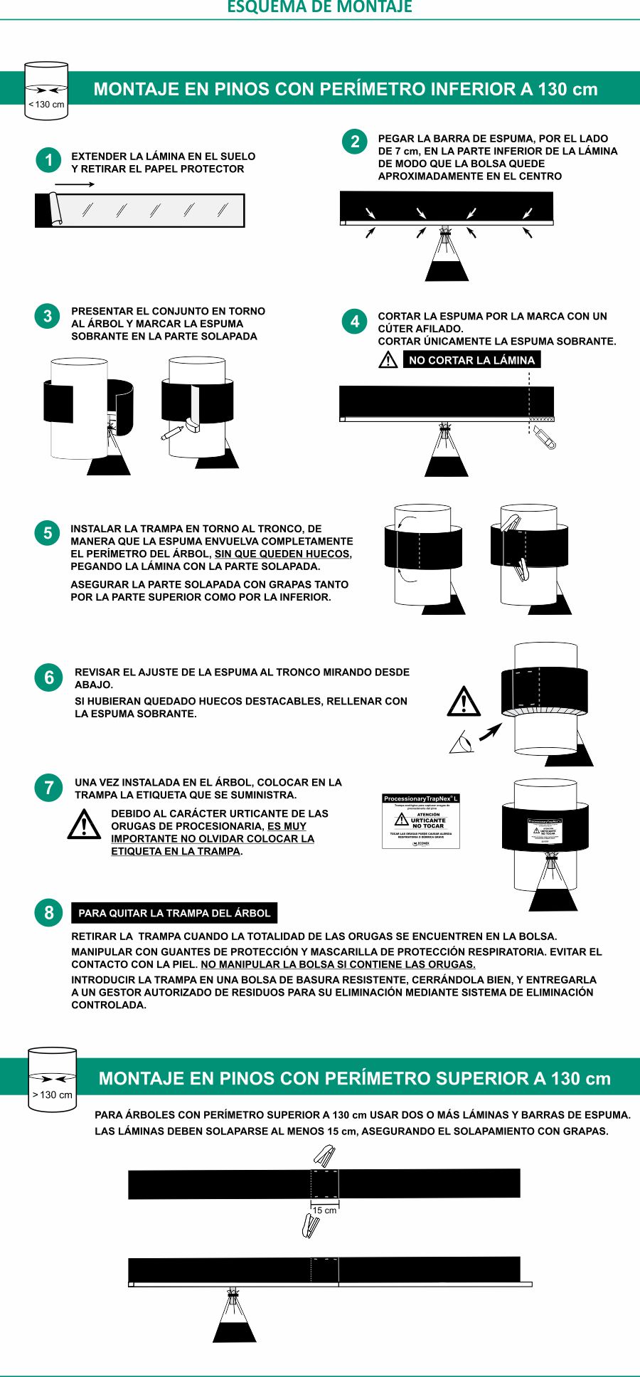como instalar la trampa processionarytrapnex L